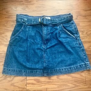 Free People belted denim skirt with belt